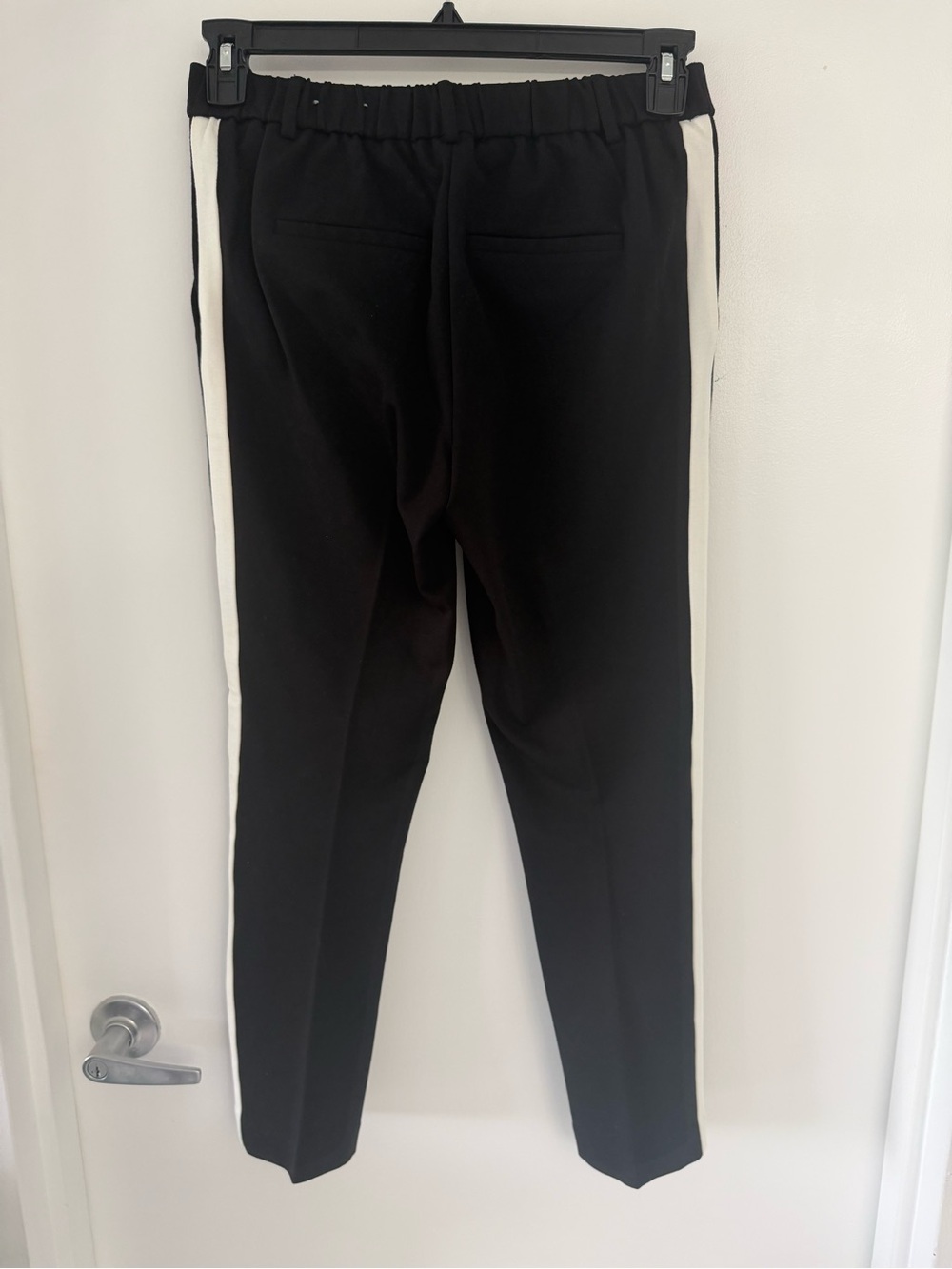 One By Chapter Black Pants with White Side Stripe